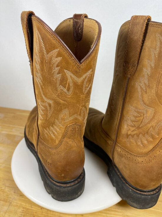 Ariat Workhog Steel Toe Cowboy Work Boots Men’s 8.5 EE Brown Pull On main image 11